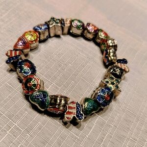 🟣3/$25🟣Colorful Enamel Charm Bracelet